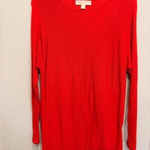 Michael Kors Bold Red Long Sleeve Tee